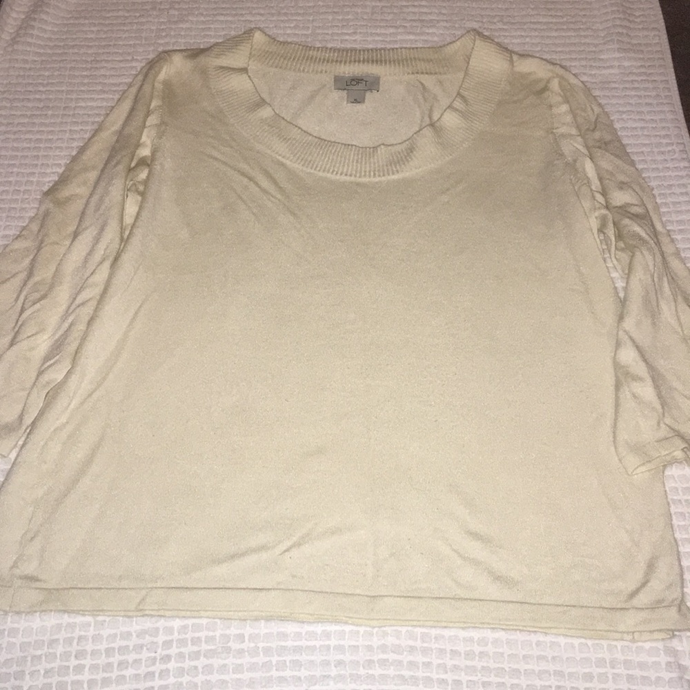 *BOGO ITEM* Off white/cream 3/4 Sweater